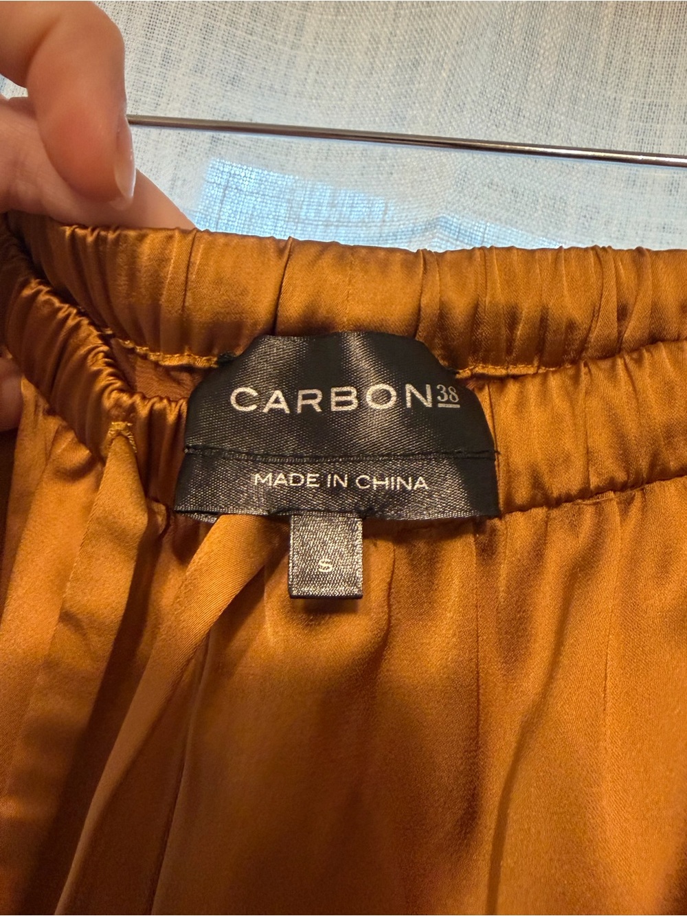 Carbon 38 Satin Wide Leg Pant - Rust - Picture 4 of 7